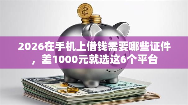 2026在手机上借钱需要哪些证件，差1000元就选这6个平台