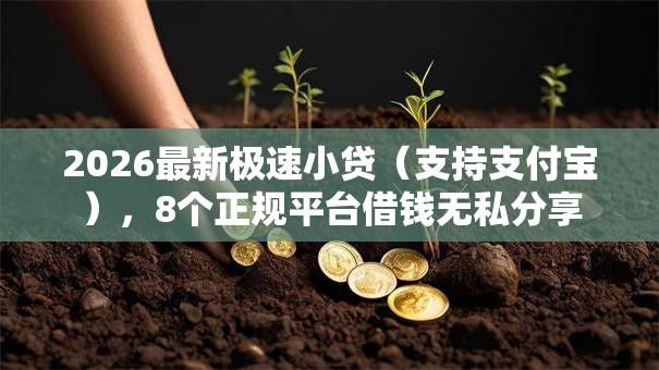 2026最新极速小贷（支持支付宝），8个正规平台借钱无私分享