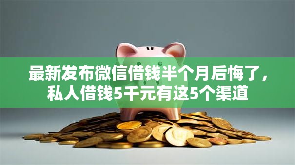 最新发布微信借钱半个月后悔了，私人借钱5千元有这5个渠道