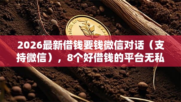 2026最新借钱要钱微信对话（支持微信），8个好借钱的平台无私分享
