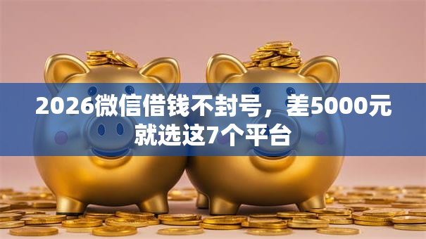 2026微信借钱不封号，差5000元就选这7个平台