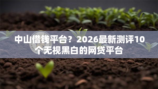 中山借钱平台？2026最新测评10个无视黑白的网贷平台
