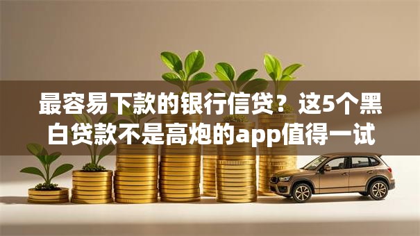 最容易下款的银行信贷？这5个黑白贷款不是高炮的app值得一试