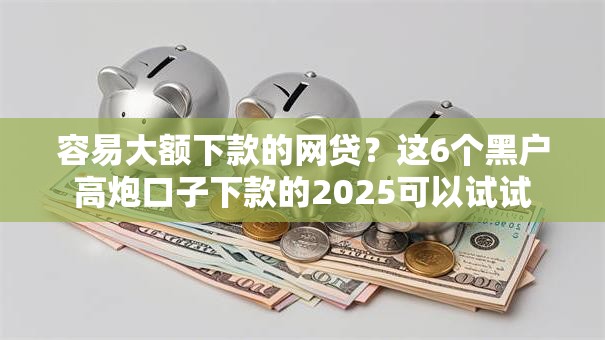 容易大额下款的网贷？这6个黑户高炮口子下款的2025可以试试
