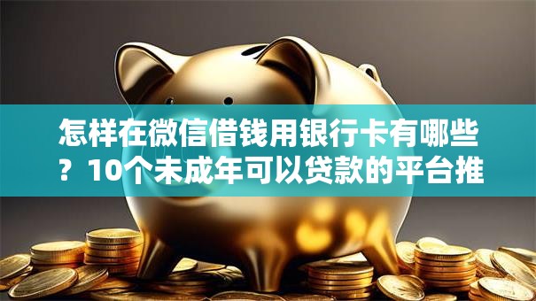 怎样在微信借钱用银行卡有哪些？10个未成年可以贷款的平台推荐给你