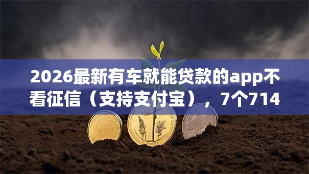 2026最新有车就能贷款的app不看征信（支持支付宝），7个714网贷平台大全无私分享