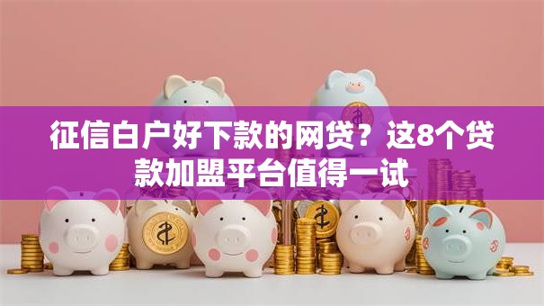 征信白户好下款的网贷？这8个贷款加盟平台值得一试
