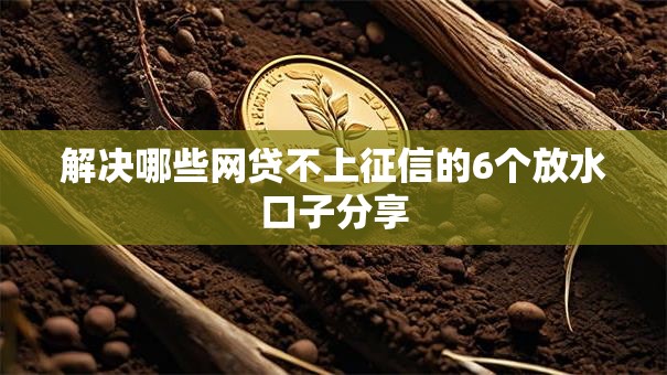 解决哪些网贷不上征信的6个放水口子分享
