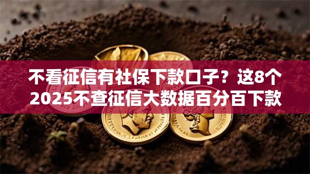 不看征信有社保下款口子？这8个2025不查征信大数据百分百下款的平台值得一试