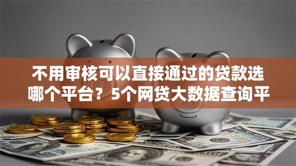不用审核可以直接通过的贷款选哪个平台？5个网贷大数据查询平台推荐
