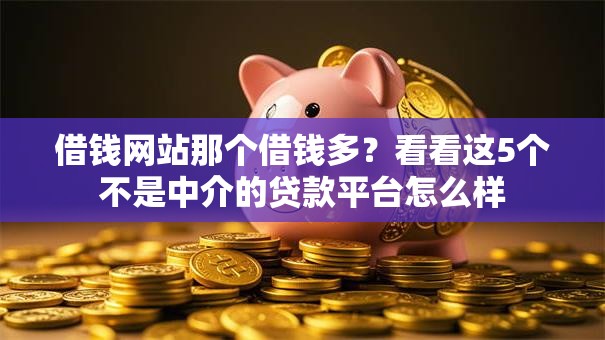借钱网站那个借钱多？看看这5个不是中介的贷款平台怎么样
