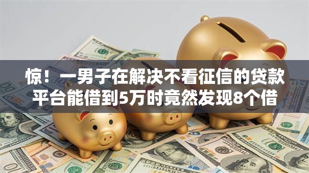 惊！一男子在解决不看征信的贷款平台能借到5万时竟然发现8个借钱的平台100%能借到，事后分享了出来