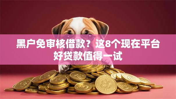 黑户免审核借款？这8个现在平台好贷款值得一试