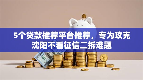 5个贷款推荐平台推荐，专为攻克沈阳不看征信二拆难题