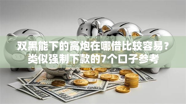 双黑能下的高炮在哪借比较容易？类似强制下款的7个口子参考