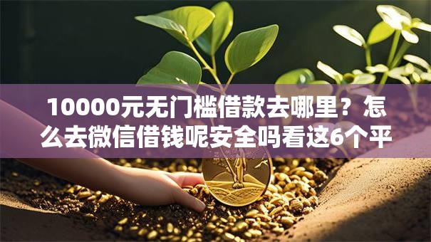 10000元无门槛借款去哪里？怎么去微信借钱呢安全吗看这6个平台