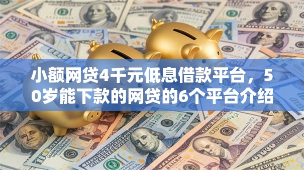 小额网贷4千元低息借款平台，50岁能下款的网贷的6个平台介绍