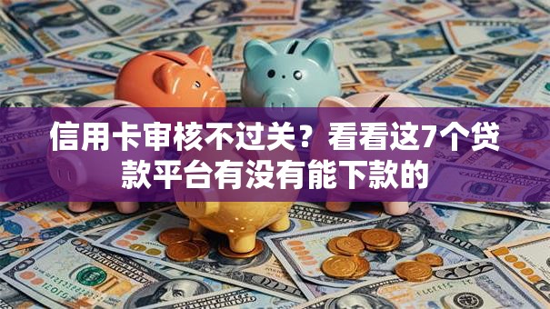 信用卡审核不过关？看看这7个贷款平台有没有能下款的