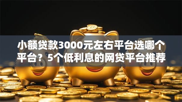 小额贷款3000元左右平台选哪个平台？5个低利息的网贷平台推荐
