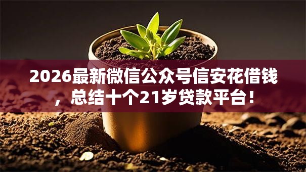 2026最新微信公众号信安花借钱，总结十个21岁贷款平台！