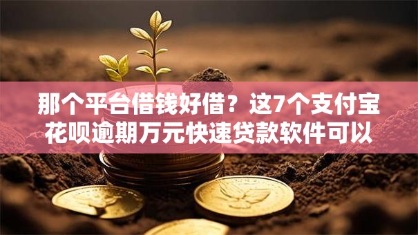 那个平台借钱好借？这7个支付宝花呗逾期万元快速贷款软件可以试试