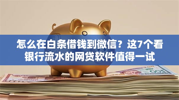 怎么在白条借钱到微信？这7个看银行流水的网贷软件值得一试