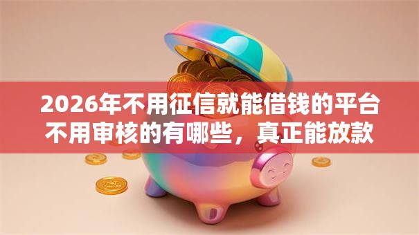 2026年不用征信就能借钱的平台不用审核的有哪些，真正能放款的10个网贷口子大全平台推荐