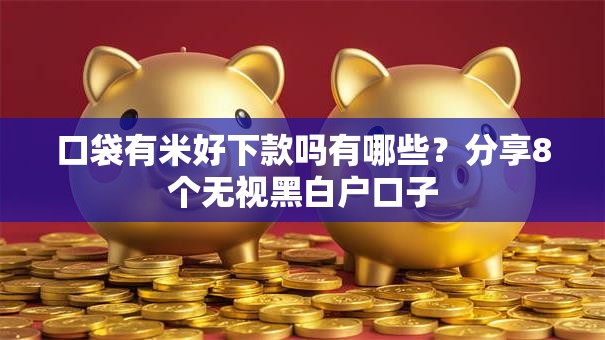 口袋有米好下款吗有哪些？分享8个无视黑白户口子