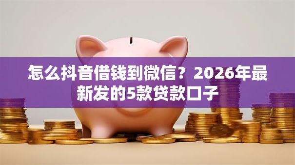 怎么抖音借钱到微信？2026年最新发的5款贷款口子