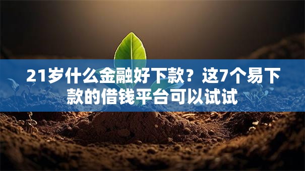 21岁什么金融好下款？这7个易下款的借钱平台可以试试