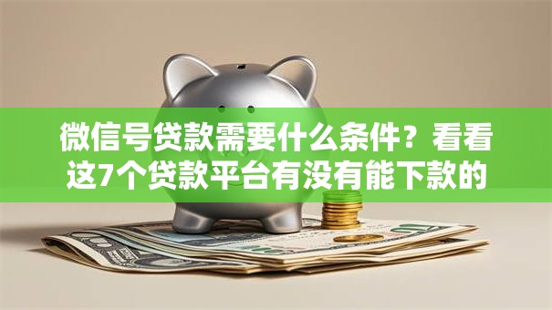 微信号贷款需要什么条件？看看这7个贷款平台有没有能下款的