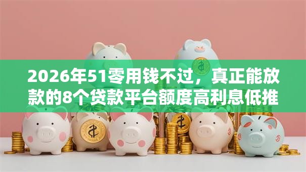 2026年51零用钱不过，真正能放款的8个贷款平台额度高利息低推荐