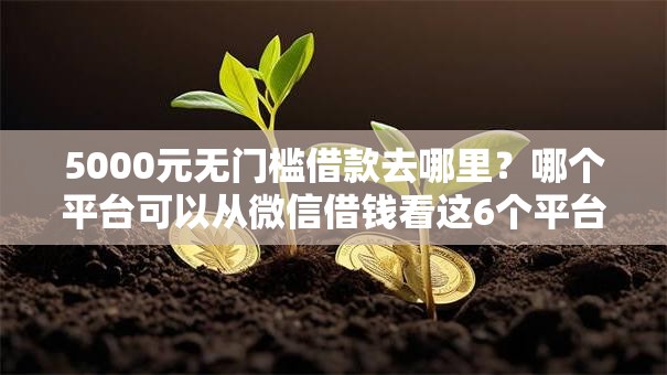 5000元无门槛借款去哪里？哪个平台可以从微信借钱看这6个平台