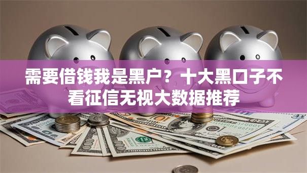 需要借钱我是黑户？十大黑口子不看征信无视大数据推荐