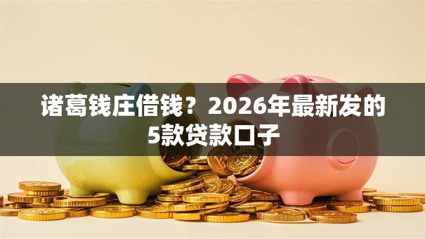 诸葛钱庄借钱？2026年最新发的5款贷款口子