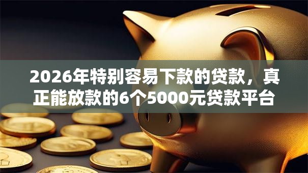 2026年特别容易下款的贷款，真正能放款的6个5000元贷款平台好推荐
