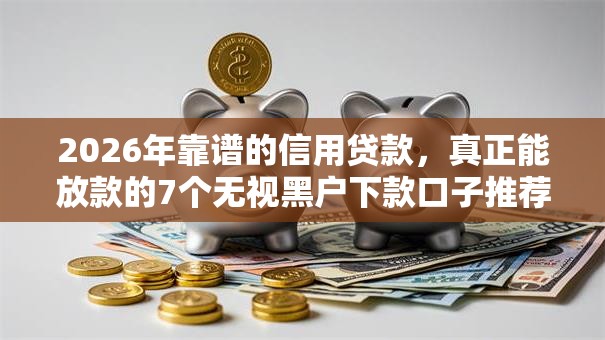 2026年靠谱的信用贷款，真正能放款的7个无视黑户下款口子推荐