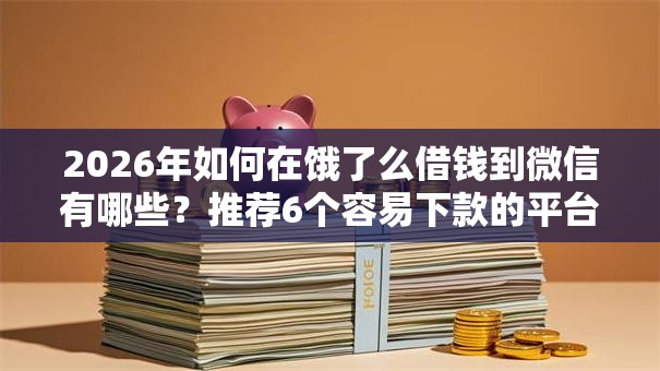 2026年如何在饿了么借钱到微信有哪些？推荐6个容易下款的平台