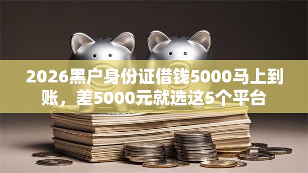 2026黑户身份证借钱5000马上到账，差5000元就选这5个平台