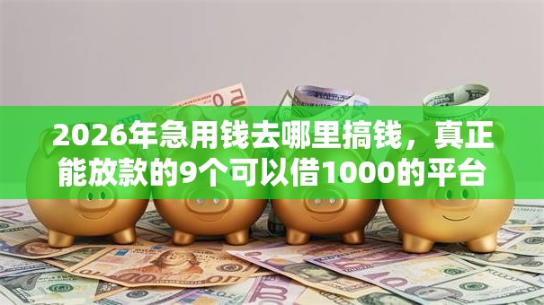 2026年急用钱去哪里搞钱，真正能放款的9个可以借1000的平台秒下款推荐
