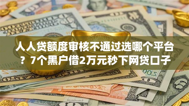 人人贷额度审核不通过选哪个平台？7个黑户借2万元秒下网贷口子app推荐
