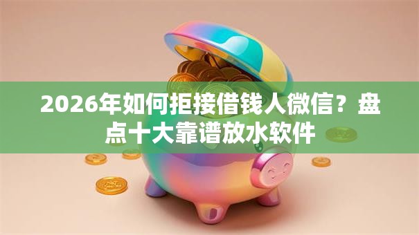 2026年如何拒接借钱人微信？盘点十大靠谱放水软件