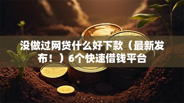 没做过网贷什么好下款（最新发布！）6个快速借钱平台