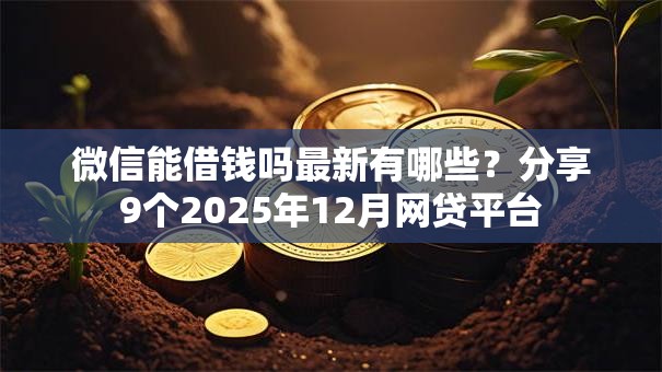 微信能借钱吗最新有哪些?分享9个2025年12月网贷平台 微信能借钱吗最新有哪些?分享9个2025年12月网贷平台