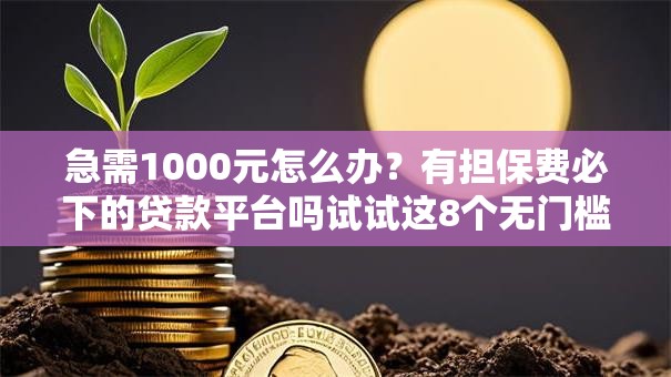 急需1000元怎么办?有担保费必下的贷款平台吗试试这8个无门槛平台 急需1000元怎么办?有担保费必下的贷款平台吗试试这8个无门槛平台