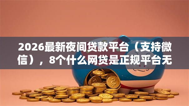 2026最新夜间贷款平台（支持微信），8个什么网贷是正规平台无私分享