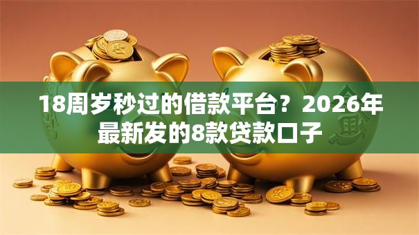 18周岁秒过的借款平台?2026年最新发的8款贷款口子 18周岁秒过的借款平台?2026年最新发的8款贷款口子