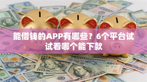 能借钱的APP有哪些？6个平台试试看哪个能下款