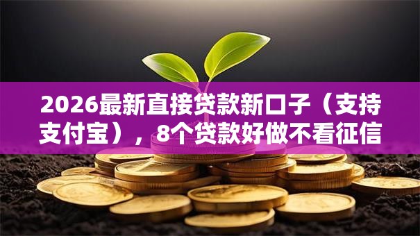2026最新直接贷款新口子（支持支付宝），8个贷款好做不看征信的软件无私分享