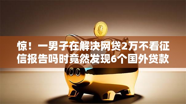 惊!一男子在解决网贷2万不看征信报告吗时竟然发现6个国外贷款平台,事后分享了出来 惊!一男子在解决网贷2万不看征信报告吗时竟然发现6个国外贷款平台,事后分享了出来